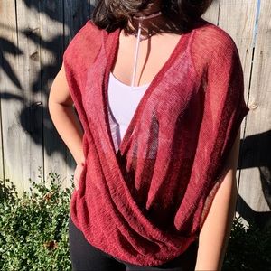 Eileen Fisher Linen Twist Wrap Sleeveless Top